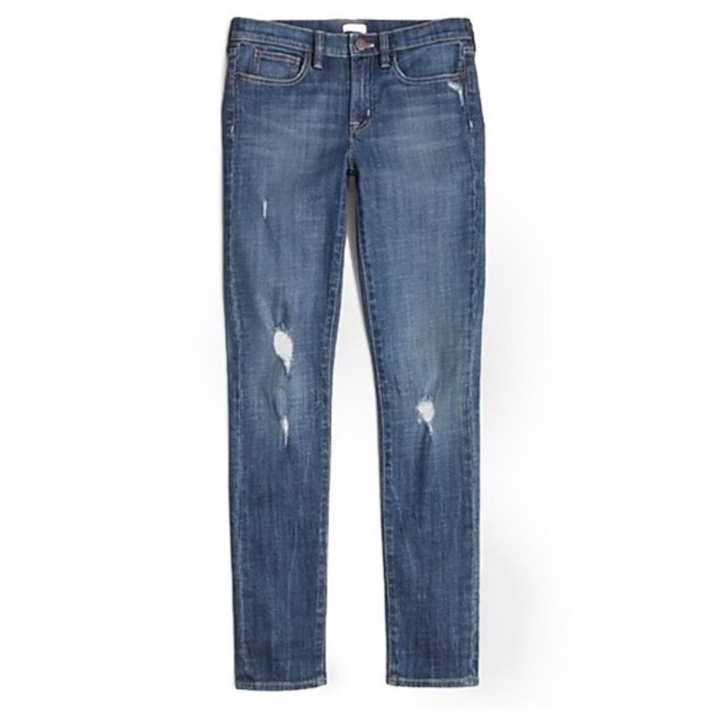 EUC J.CREW Distressed Stretch Skinny Jeans
